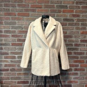 Forever 21 50% Wool White Double Breasted Jacket Size Small